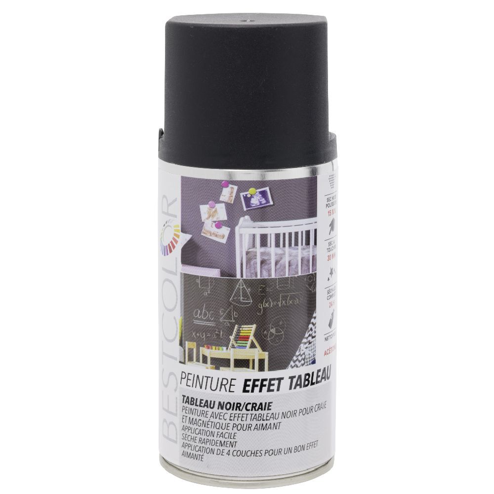 Peinture aérosol tableau Noir et Magnétique 300 ml