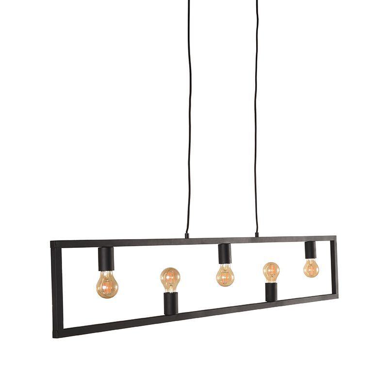 LABEL51 Hanglamp Quadrato - Zwart Metaal - 135x10x130cm