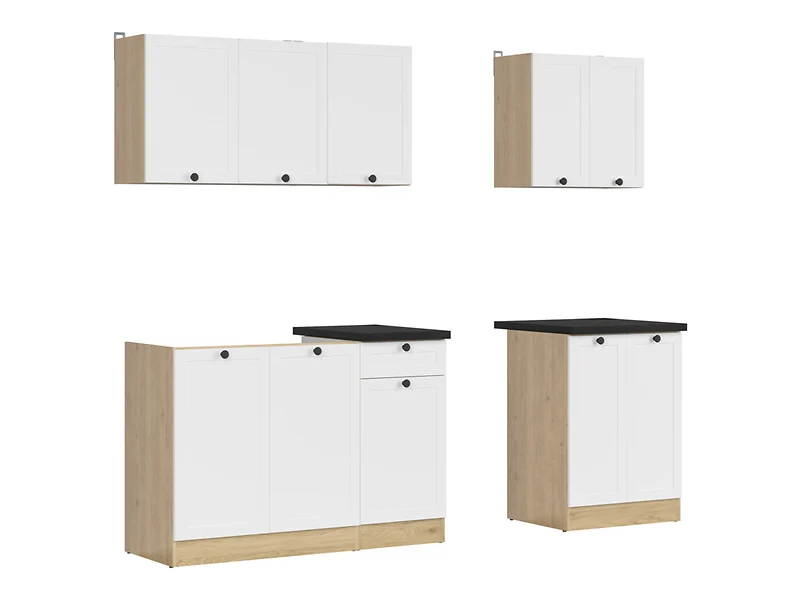 Komplet kuchenny Junona Line A 180 cm biały z blatem