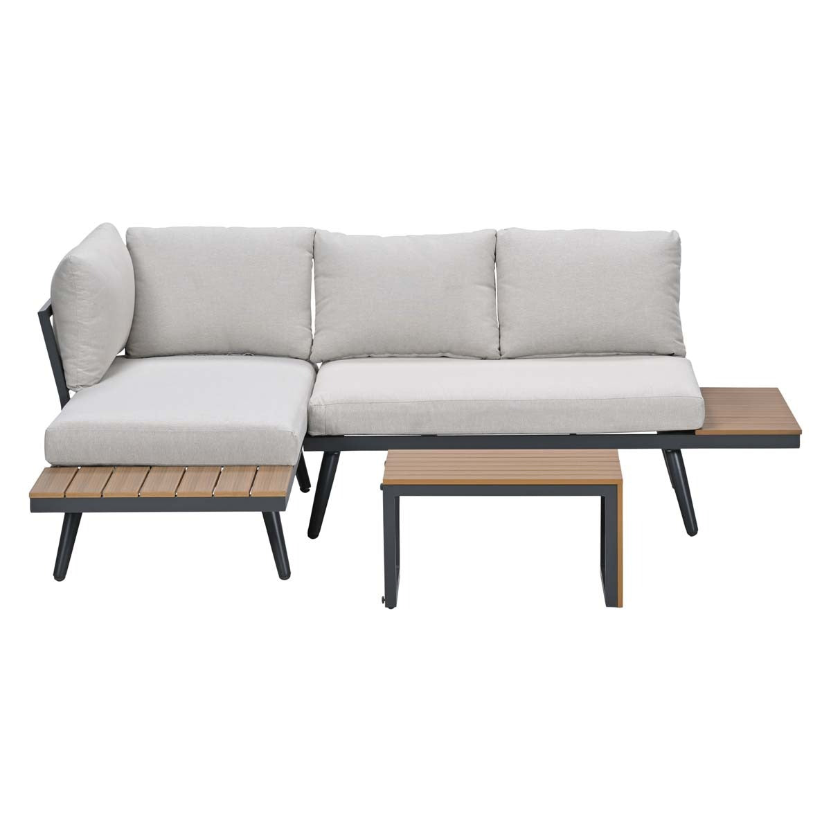 Garden Impressions loungeset Tibo 3-delig - donker grijs