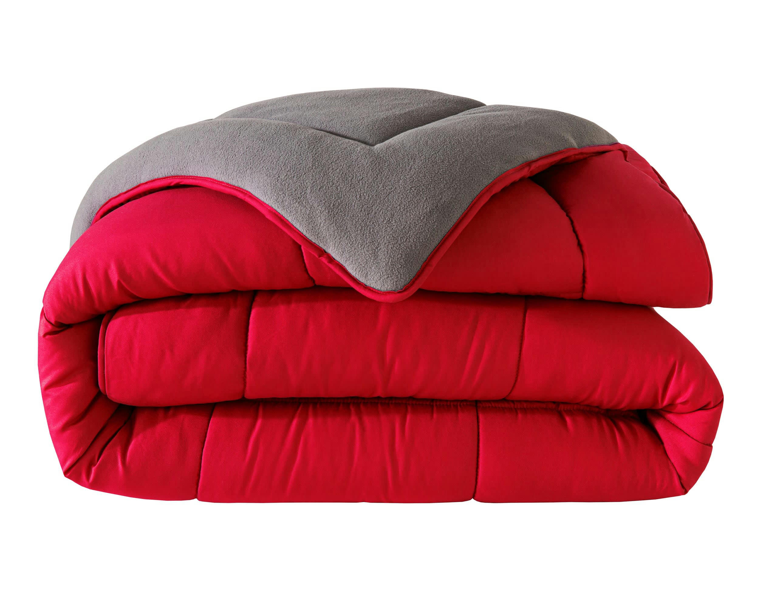 HEBE - Couette 200x200 rouge double face 400 g/m2