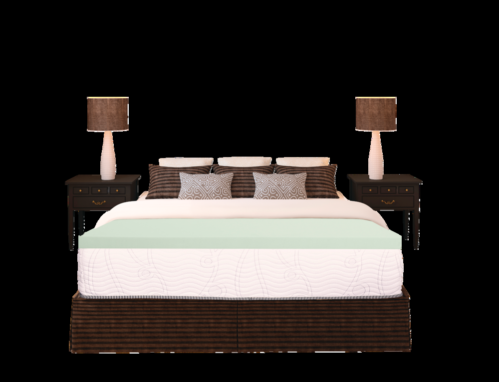 FLOT Queen Memory Foam Mattress Topper, 1.5-Inch Thick Antibacterial Green Tea Foam