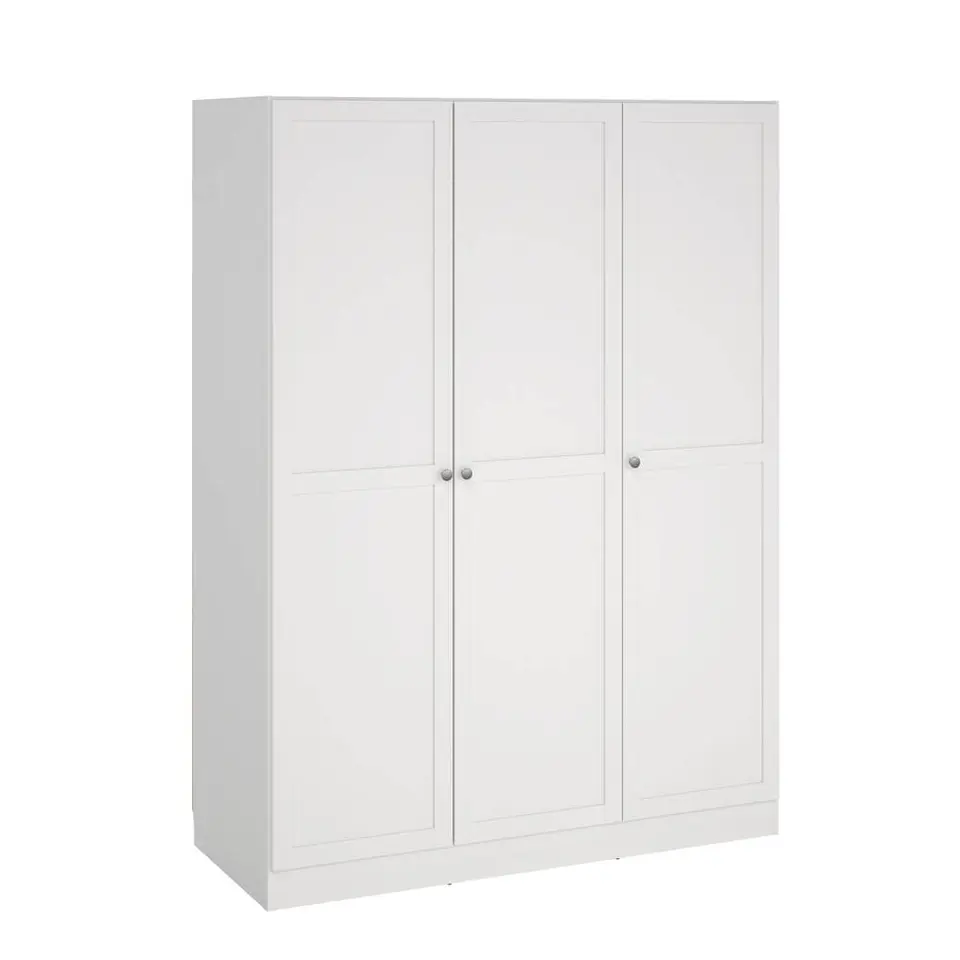 Kledingkast Lynn 3-deurs - wit - 200x147x62 cm