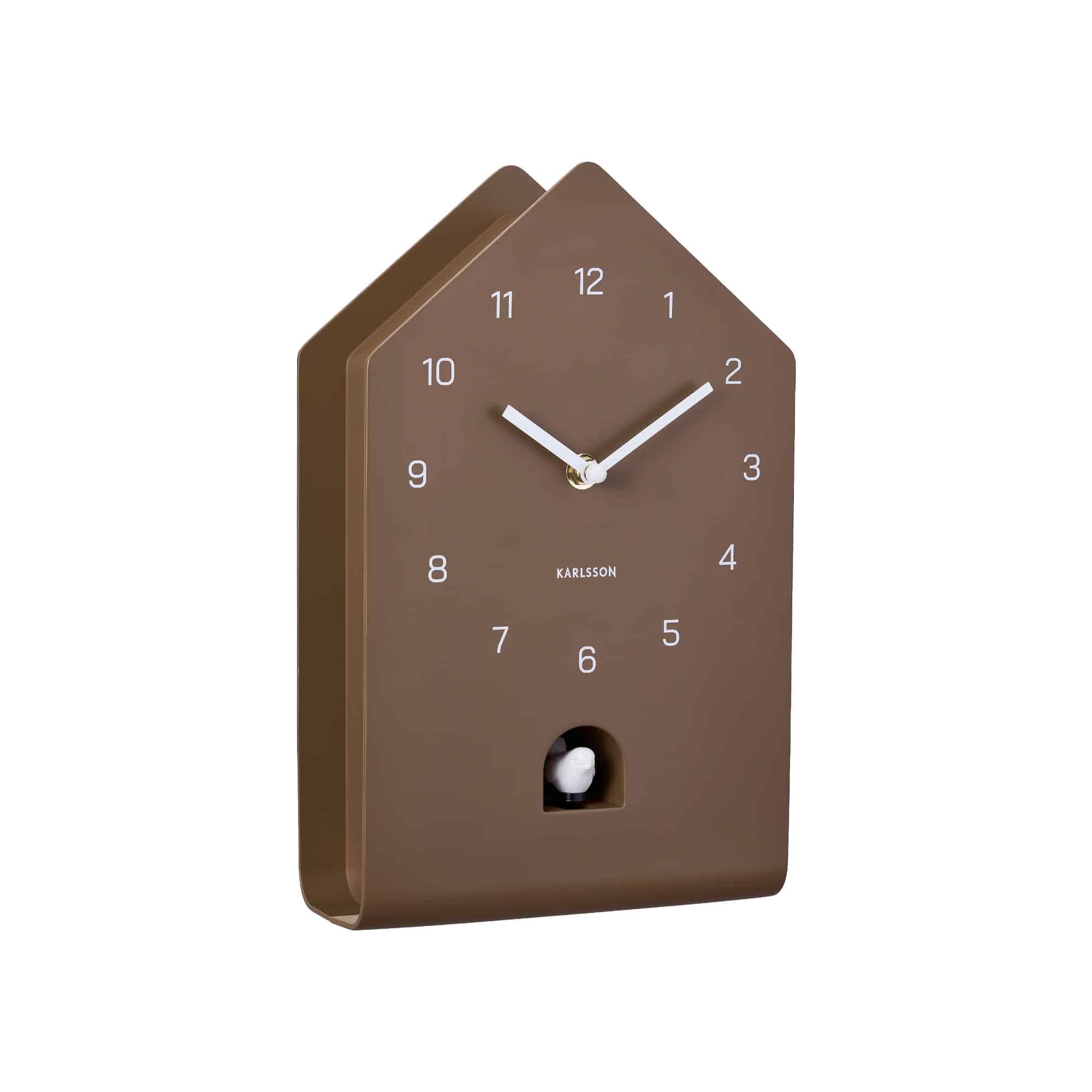 Karlsson wandklok Fino Cuckoo - bruin - 9.3x17.2x28.5cm