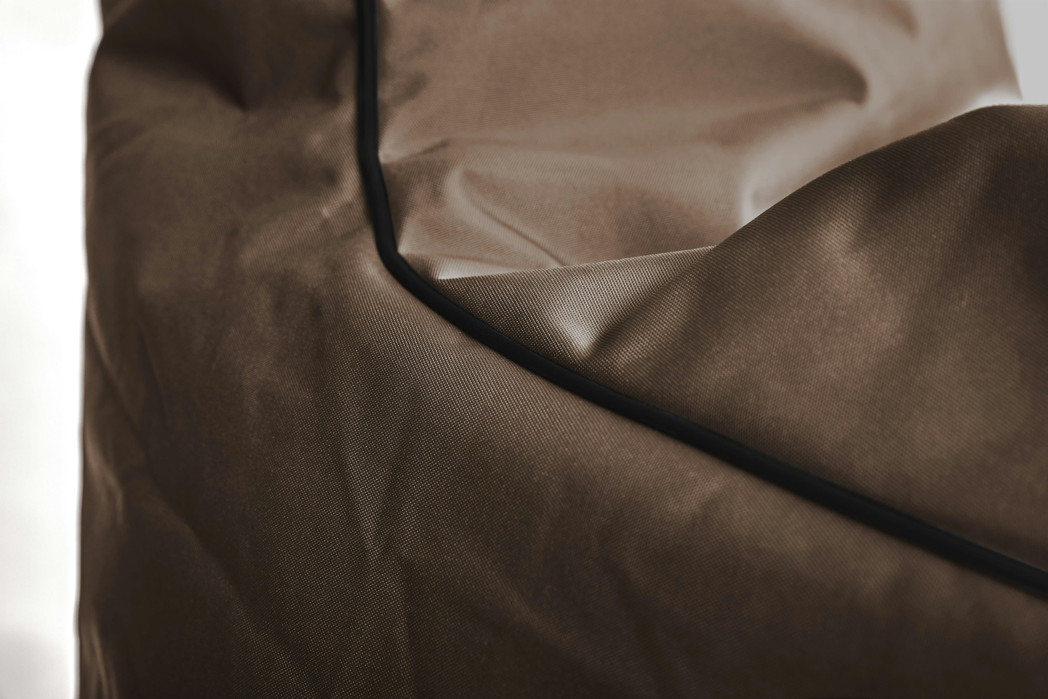 SWING SCUBA - Pouf d'extérieur marron avec dossier 95x65x90 cm