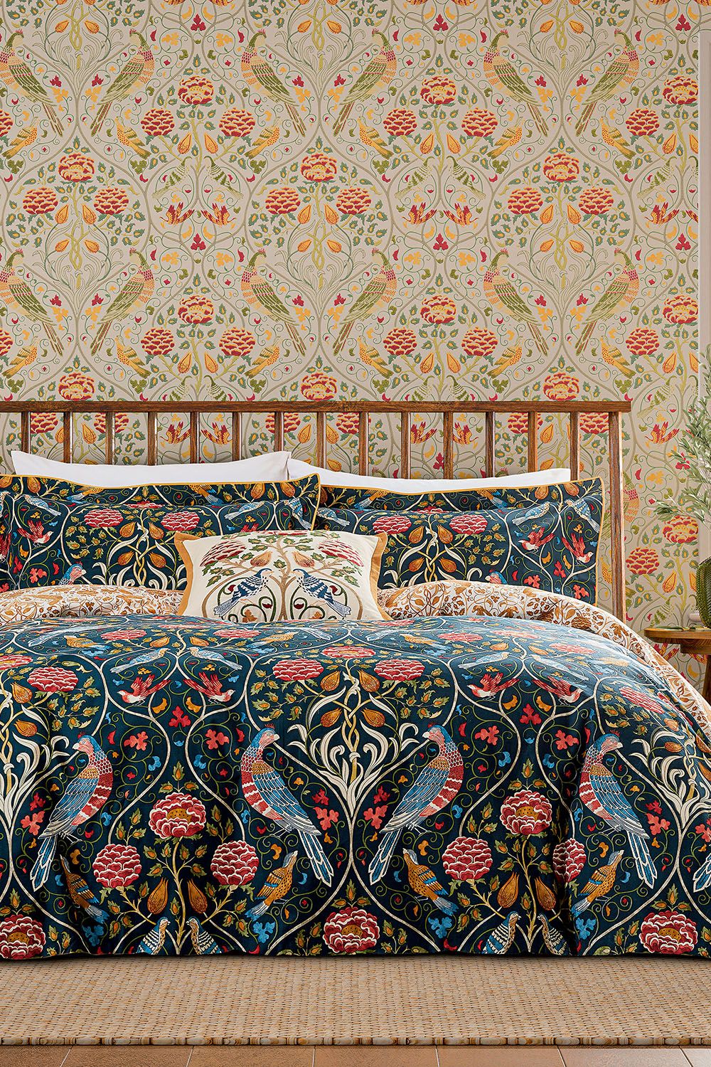 Morris & Co Seasons By May Indigo' Cotton Duvet Cover Set