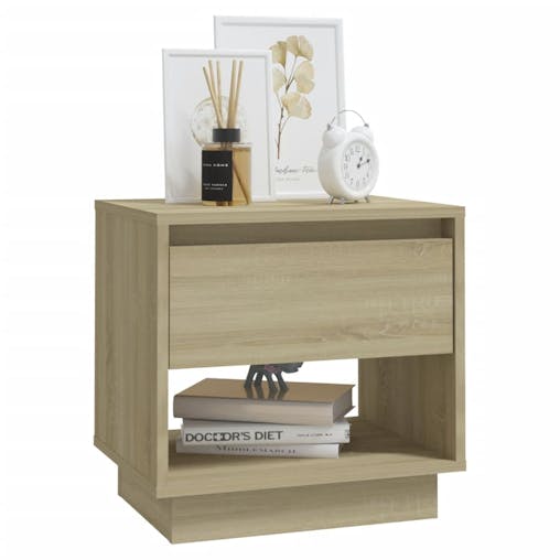 NNEVL Bedside Cabinets 2 pcs Sonoma Oak 45x34x44 cm Chipboard