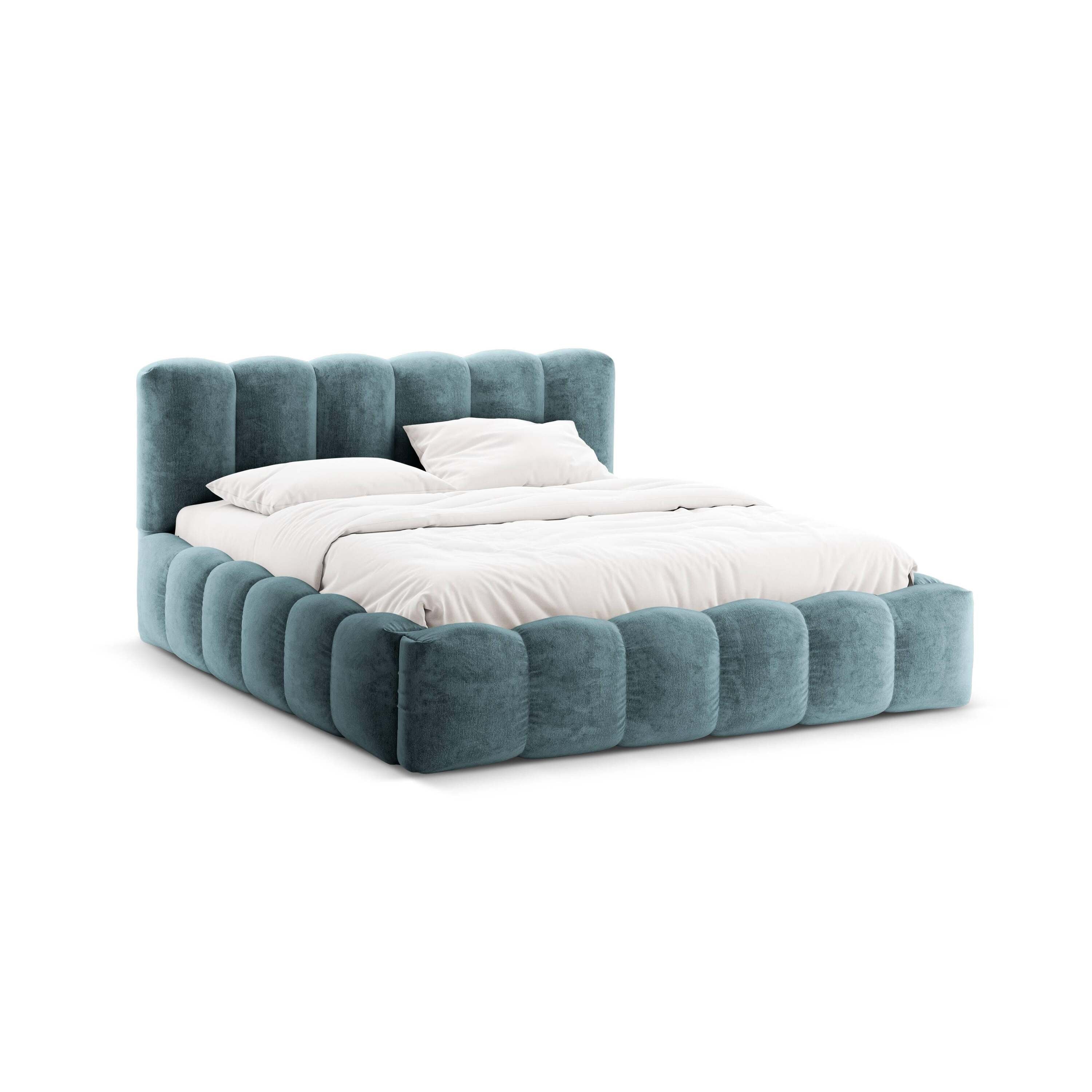 Micadoni Lupine Bedframe met Opbergruimte 200 x 200 cm - Chenille - De