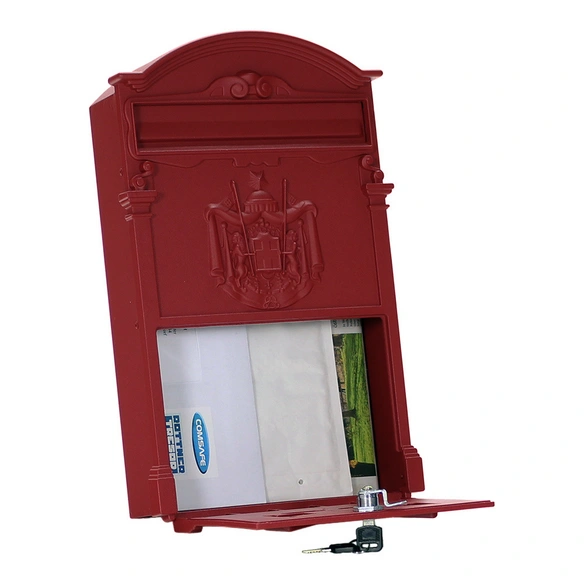 Briefkasten »Teramo«, rot, Aluminium, (B x H:) 26 x 41 cm
