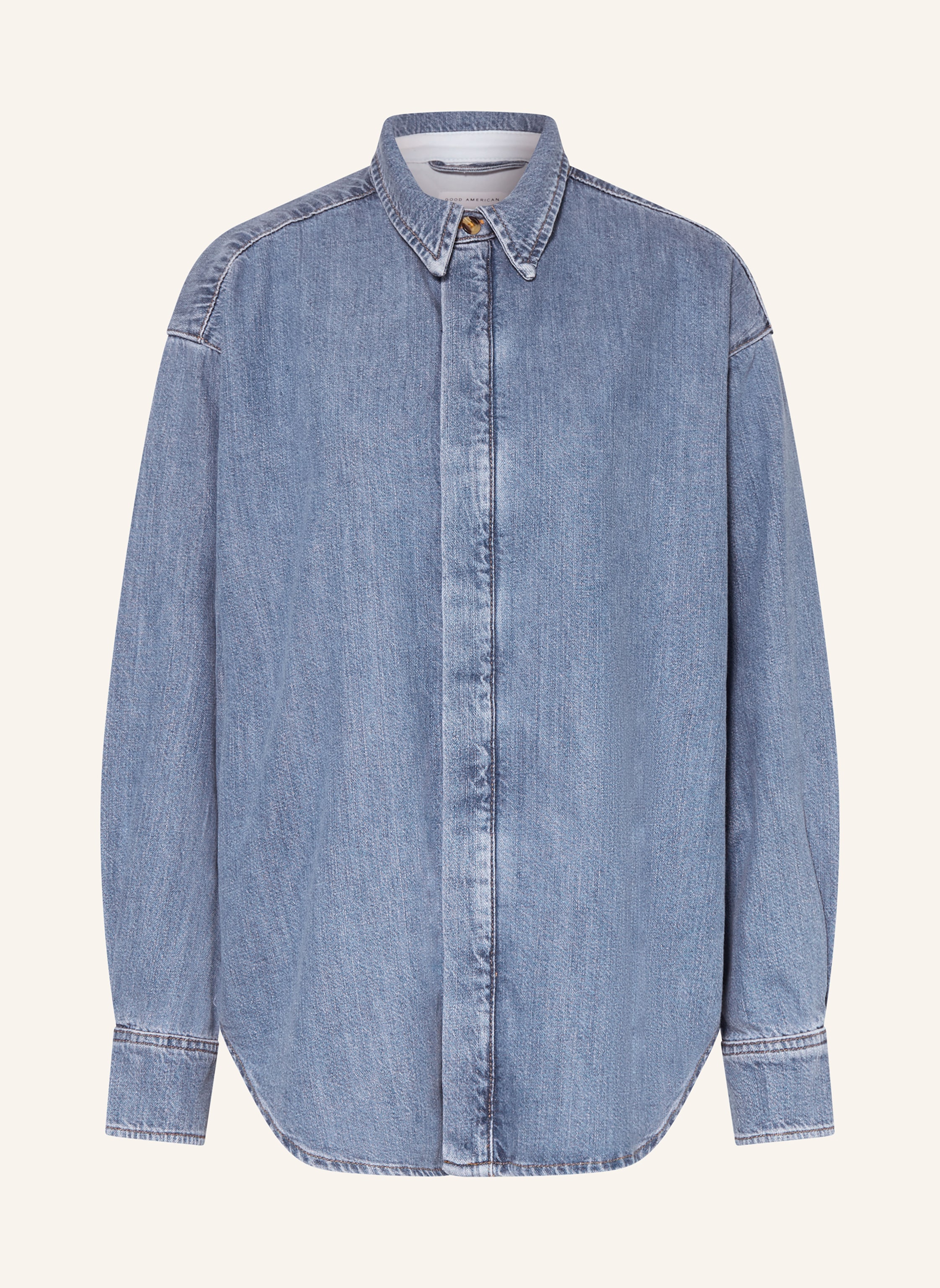 GOOD AMERICAN Overzized-Jeansbluse