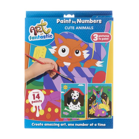 Cute Animals 3-in-1 Paint by Numbers