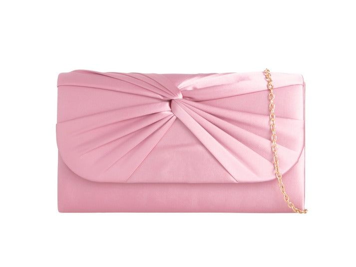 SVNX Ruched Satin Clutch