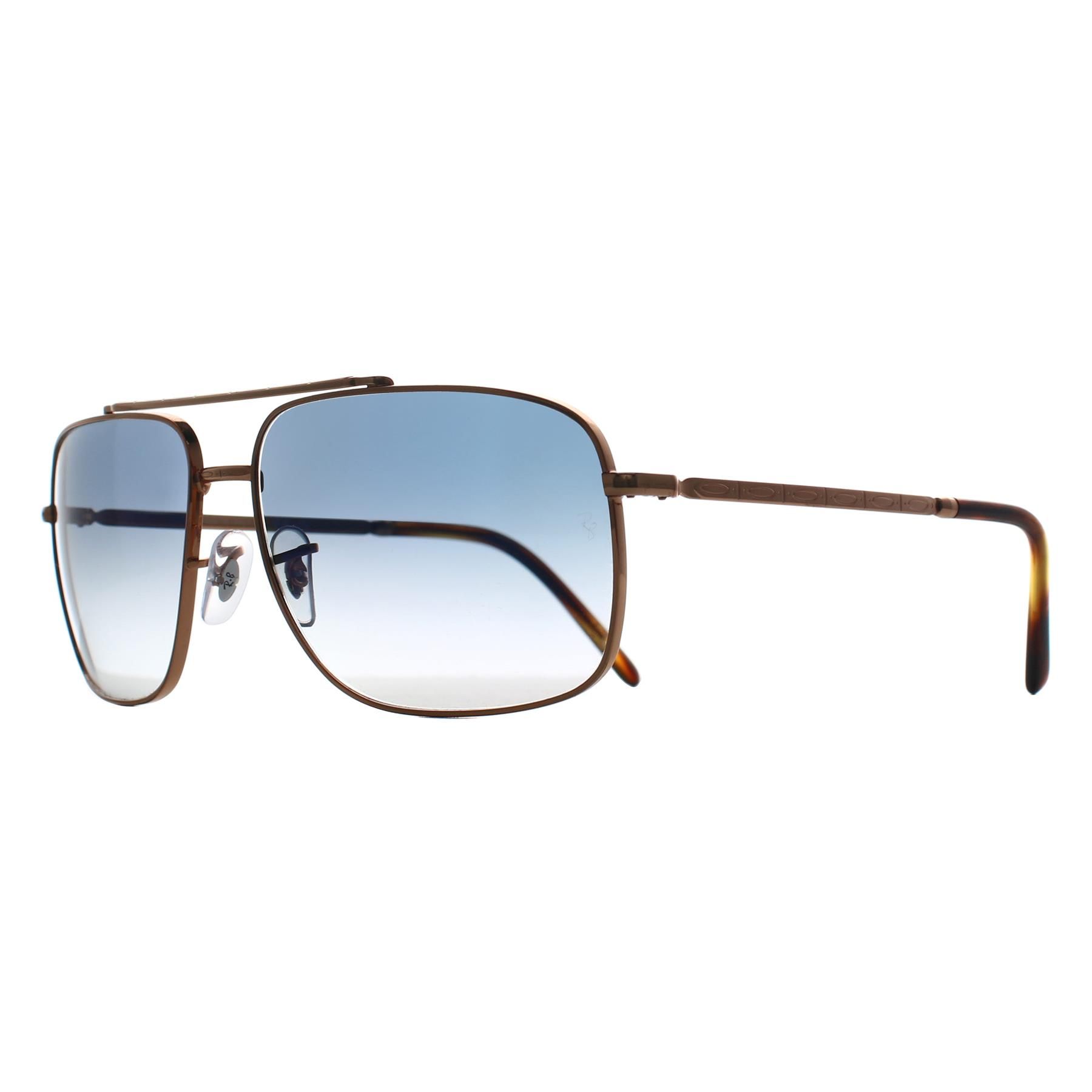 Ray-Ban Rectangle Rose Gold Blue Gradient RB3796