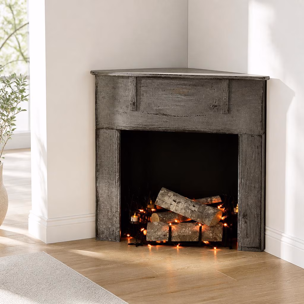 Corner Faux Fireplace