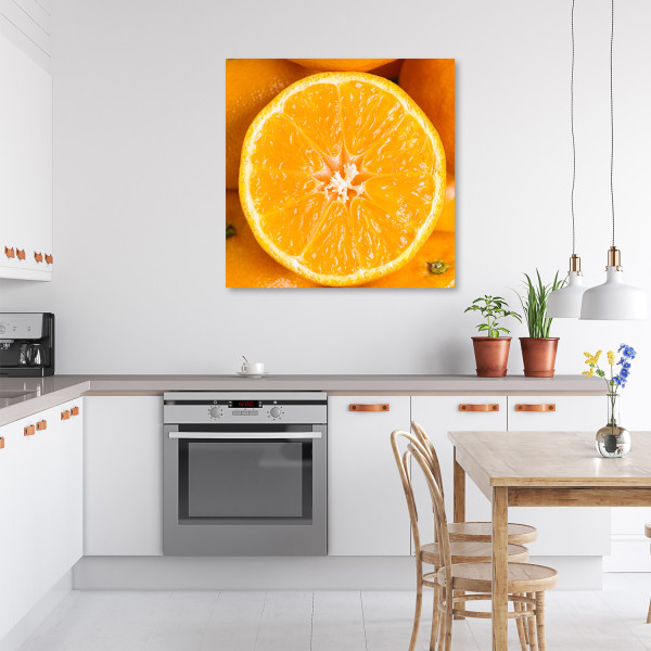 Feeby Obraz na płótnie, Pomarańcza owoce makro 30x30