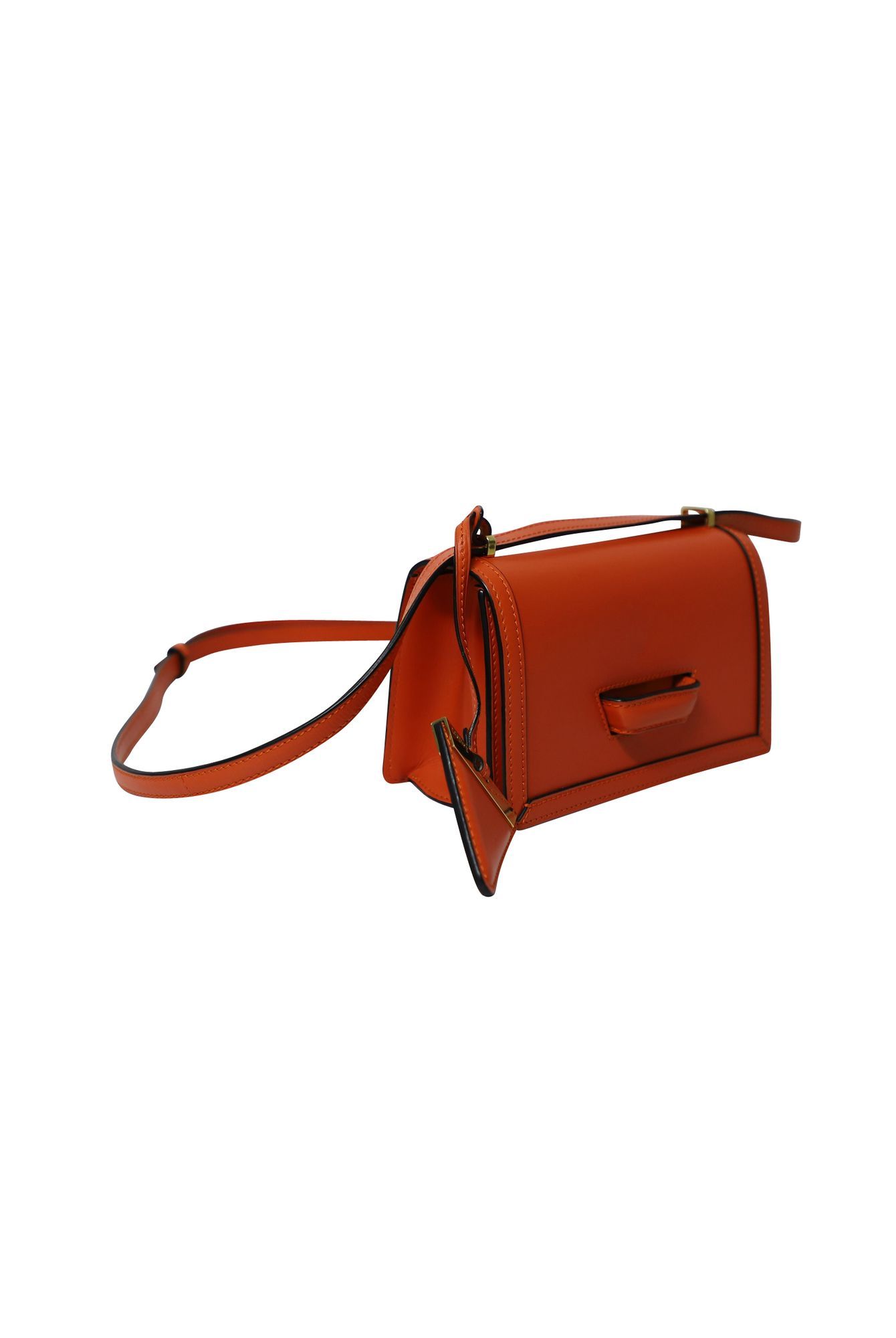 LOEWE Preloved Small Barcelona Crossbody Bag in Orange Leather