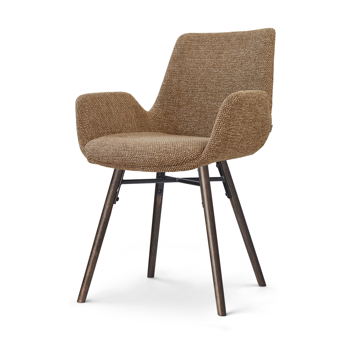 Nolon Nena-Eef eetkamerstoel bruin blend - walnoot houten onderstel