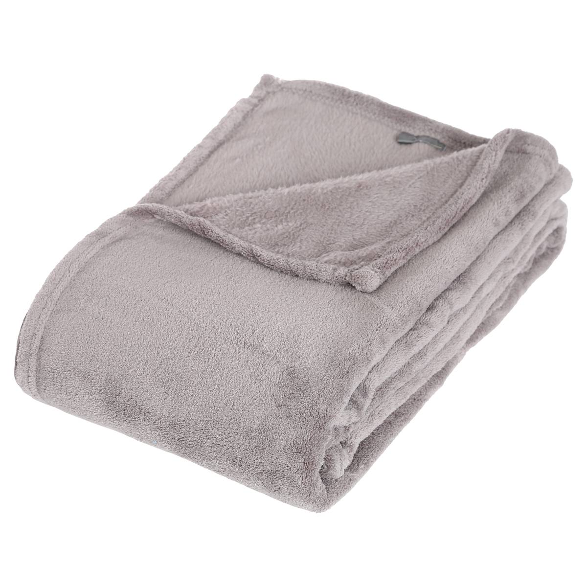Microfibre plaid Grey, 125x150 cm