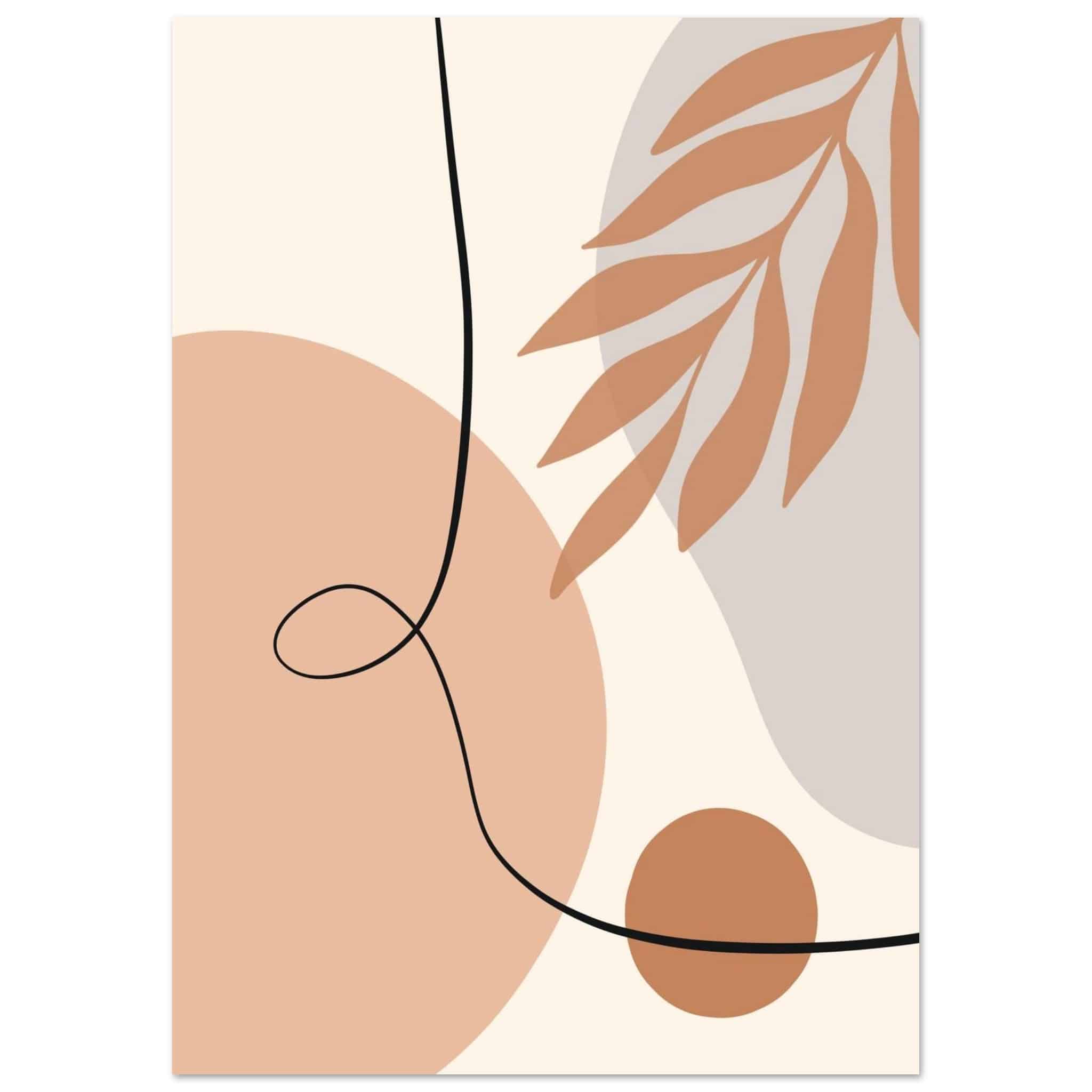 Artfulprints Poster Boho – Soft movement  - A4 21x29.7 cm - Meerkleurig