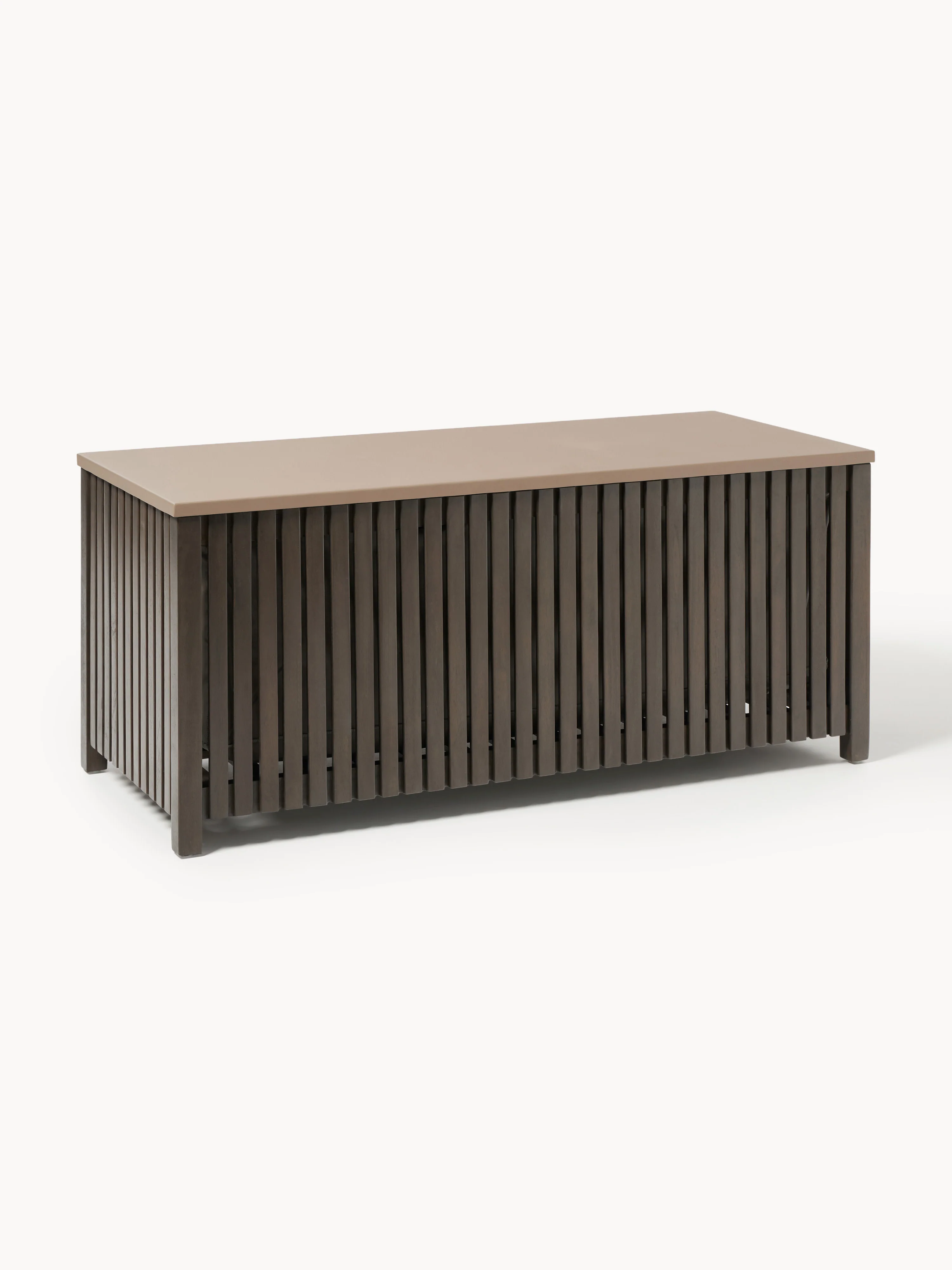 Garten-Aufbewahrungsbox Arkin aus Akazienholz mit Einsatz, B 129 cm