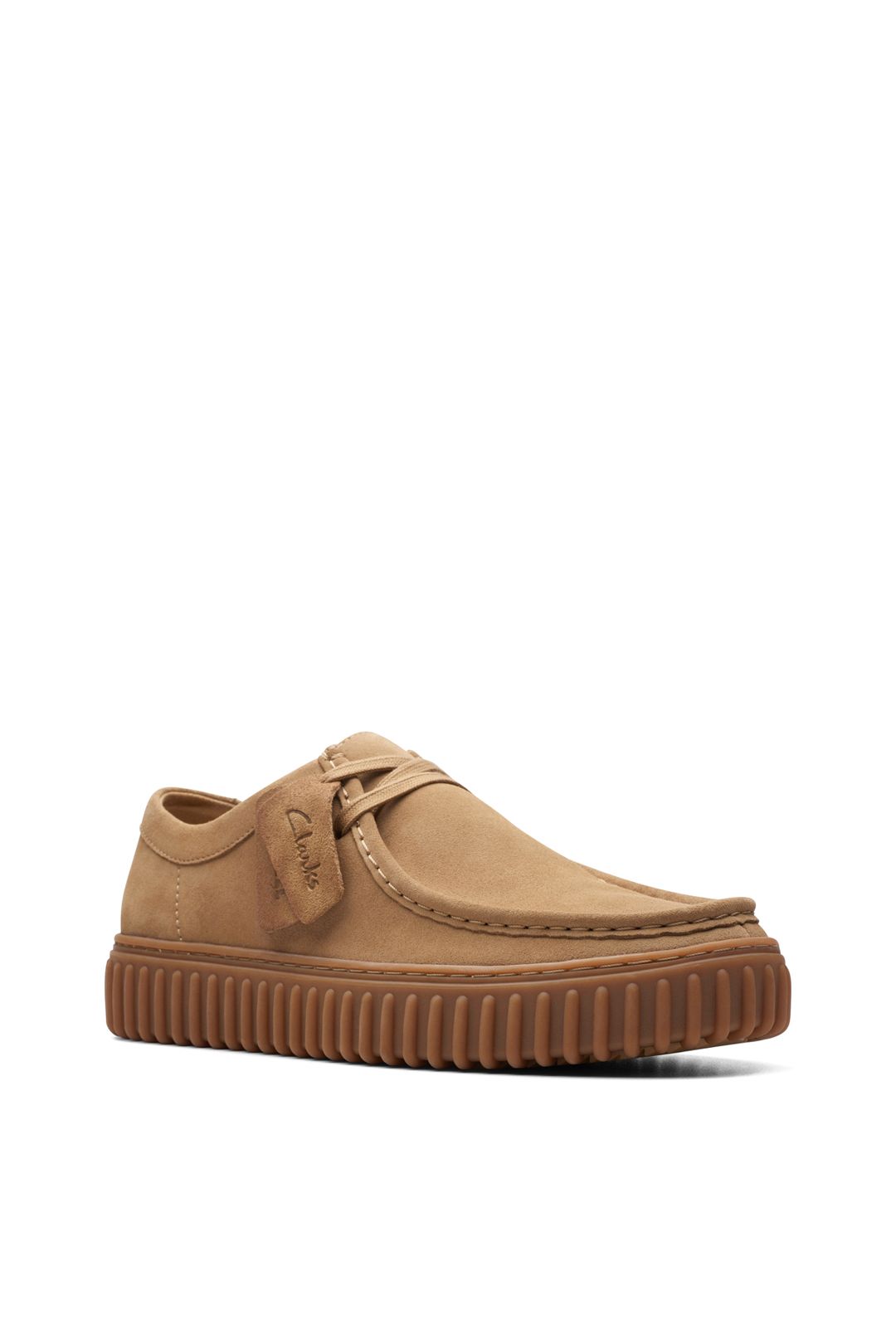 Clarks Torhill Lo Lace-Up Shoe Dark Sand Suede