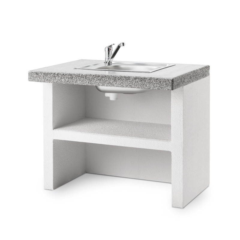 Module avec évier pour barbecue béton