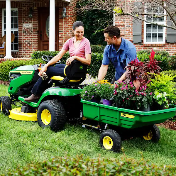 John Deere S100 42-in Riding Lawn Mower 17.5-HP Gas Hydrostatic Drive