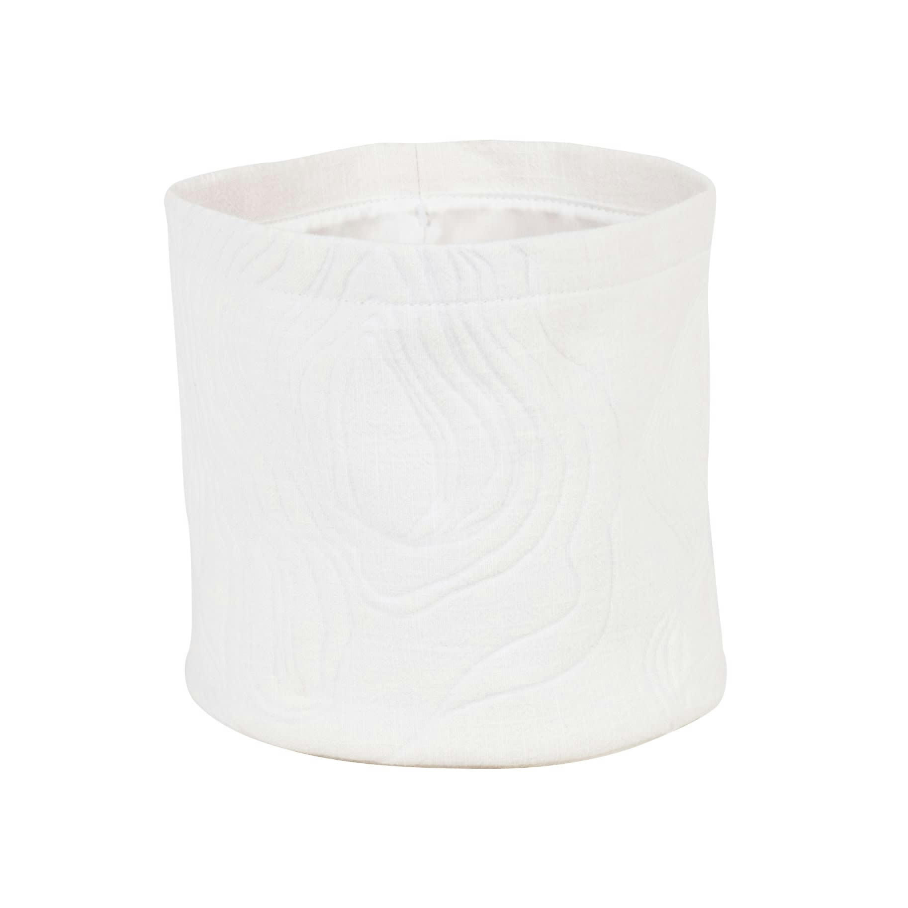 TANER - Petite corbeille de rangement en ramie blanc