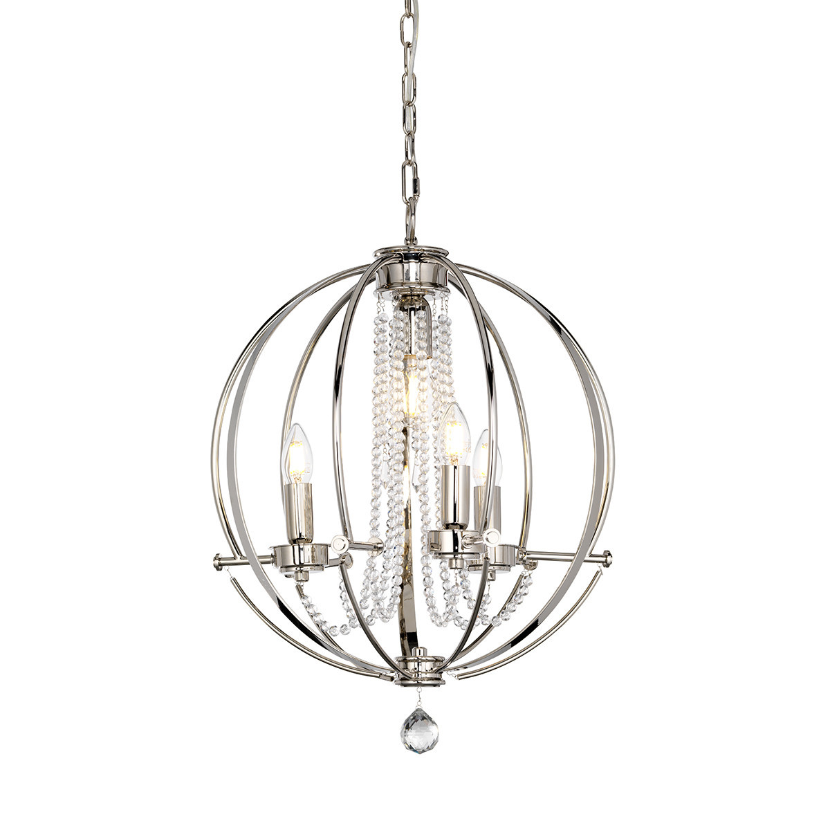 Lampa wisząca polerowany nikiel Cassie 3xE14x60W Elstead
