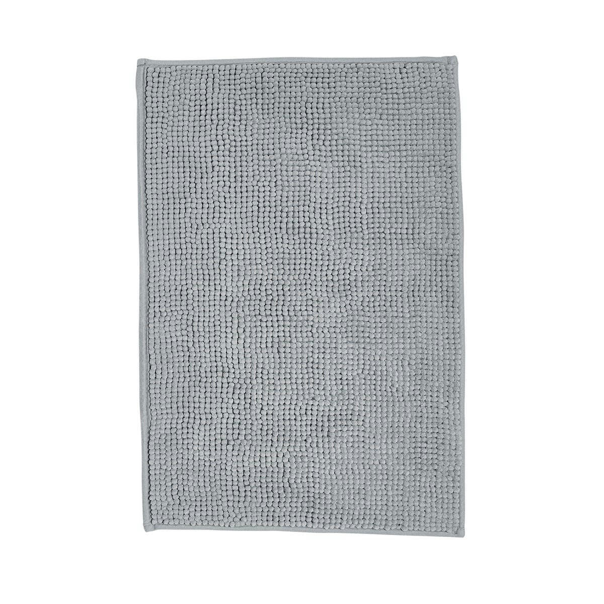 ESSENTIAL - Tapis de bain Bubble uni en Polyester Gris 60x40 cm