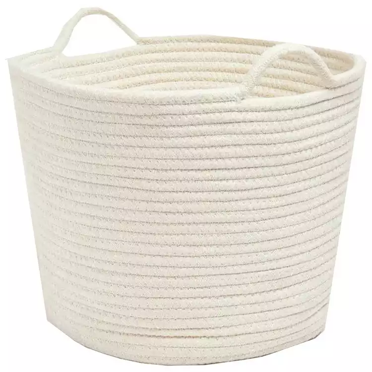 Great Little Trading Company Woven Rope Storage Basket-Ivory