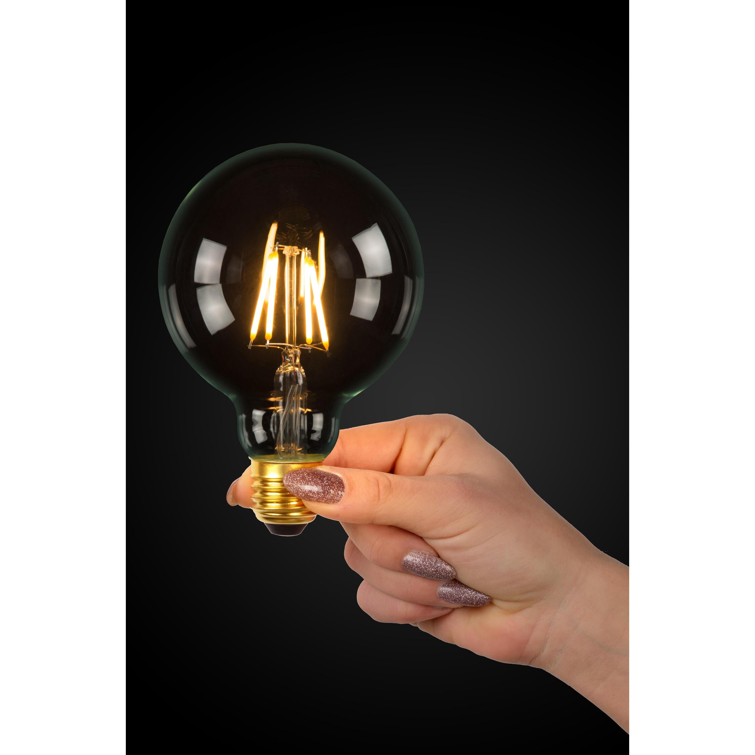 G125 LED lichtbron E27 7W 2700K B transparant dimbaar