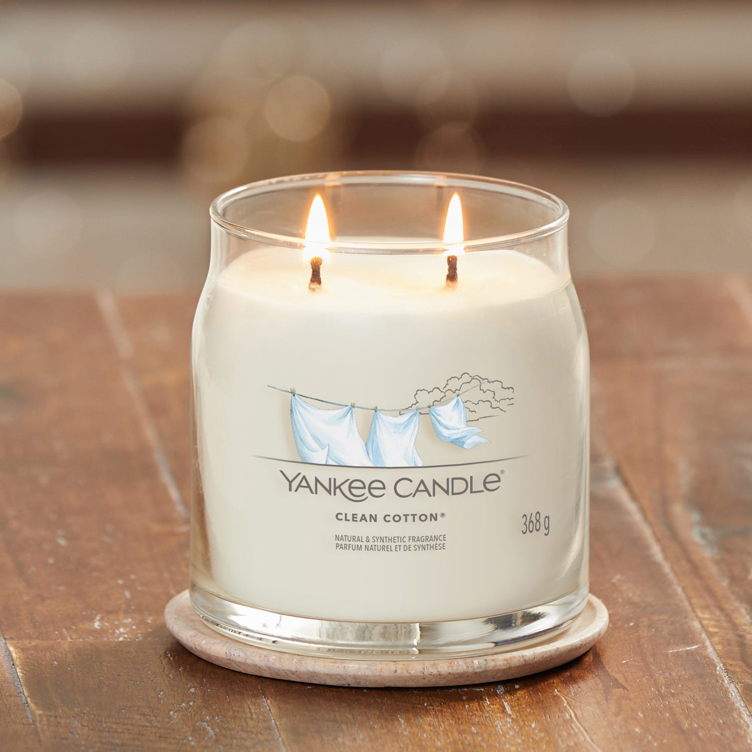 Clean Cotton, candela in giara media Yankee Candle