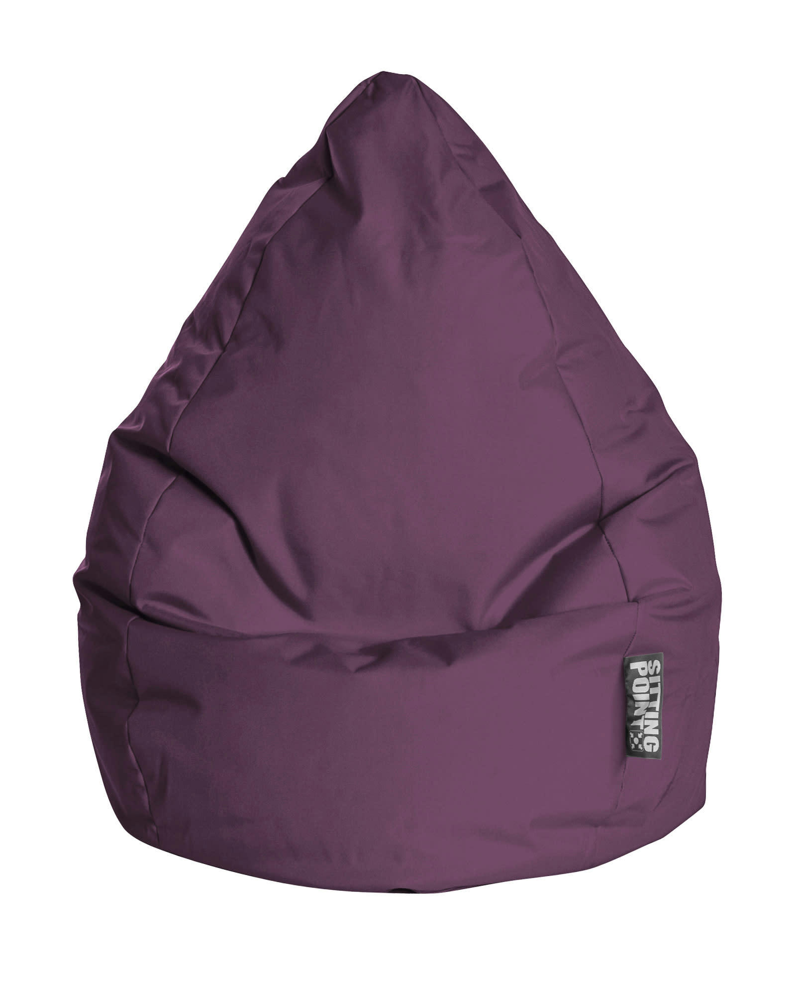 BRAVA - Pouf poire XXL d'intérieur aubergine 80x130cm