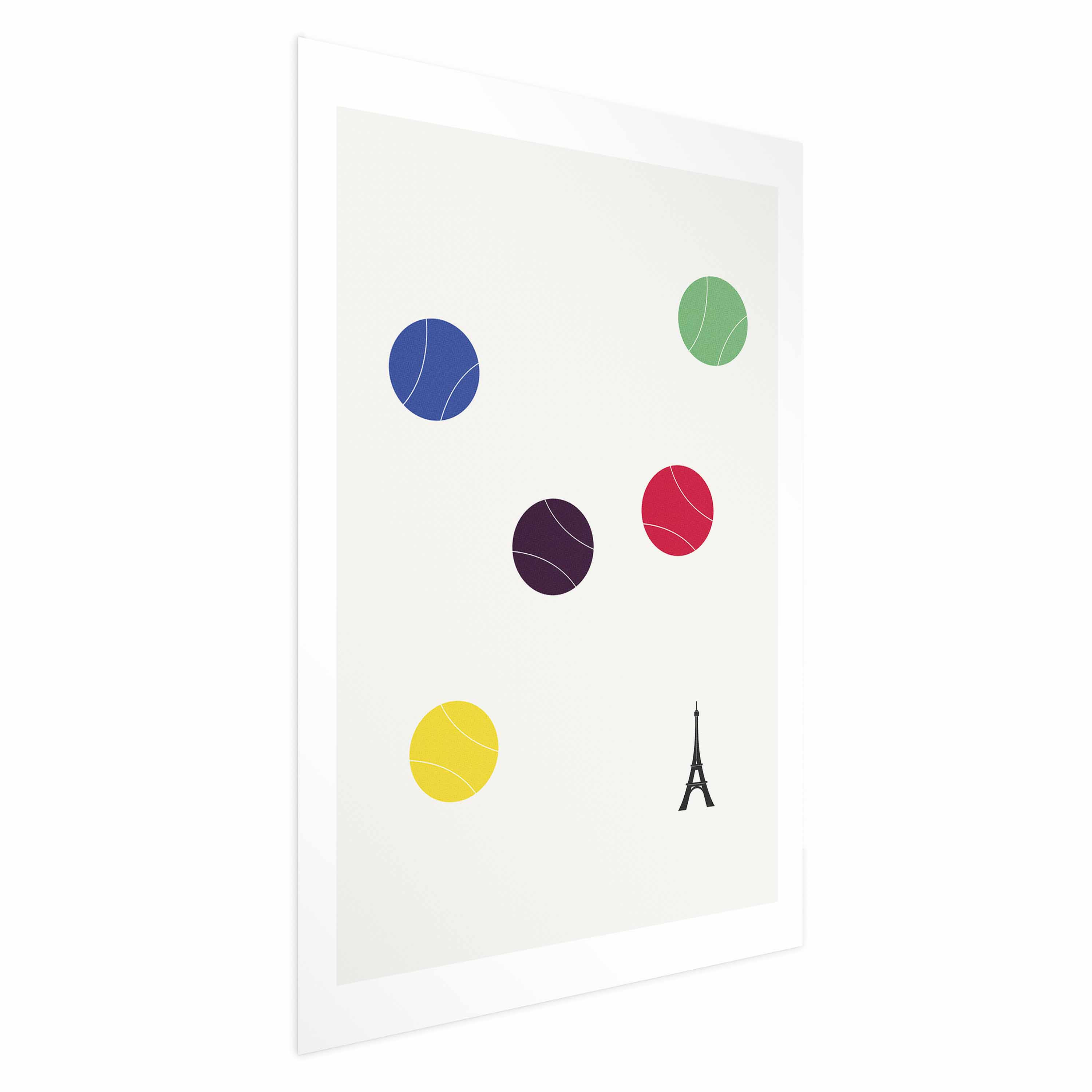 Plakat Wieża Eiffla i tenis 21x30 cm