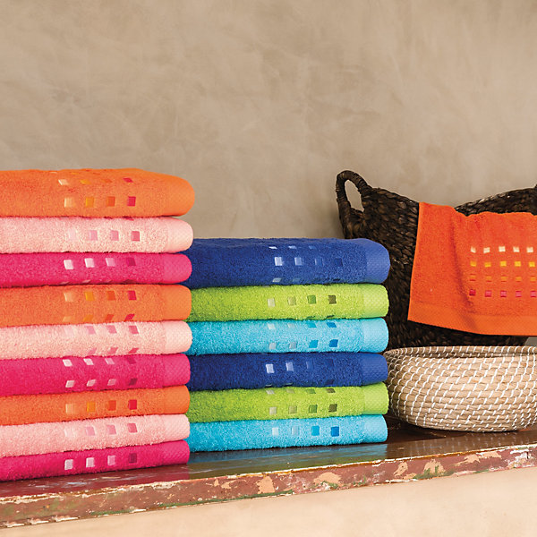 Drap de douche 70x140 cm coton 550g/m2 PURE PRIMAVERA Orange Butane