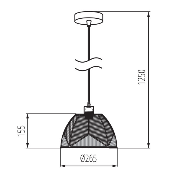 Lampa wisząca LL WERNIC LAMP04 E27 66650 LightLogic boho lekka ciepły brąz