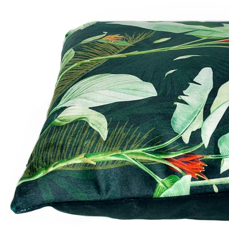 TROPICS DARK - Coussin 40x40cm Vert Feuillage