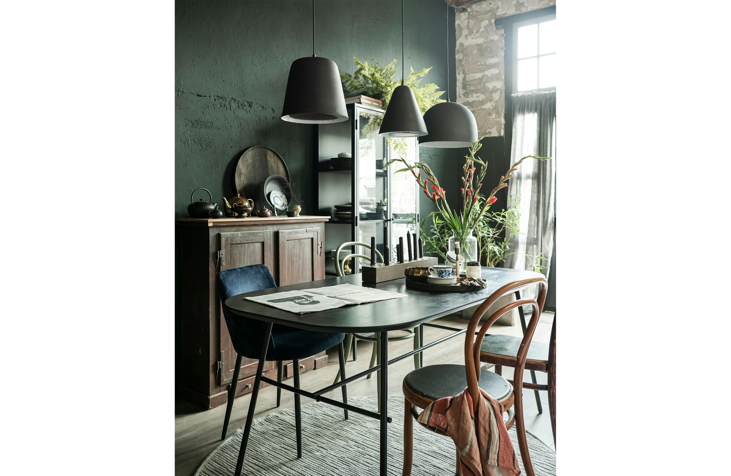 PRECIOUS - Cabinet 2 portes en métal noir