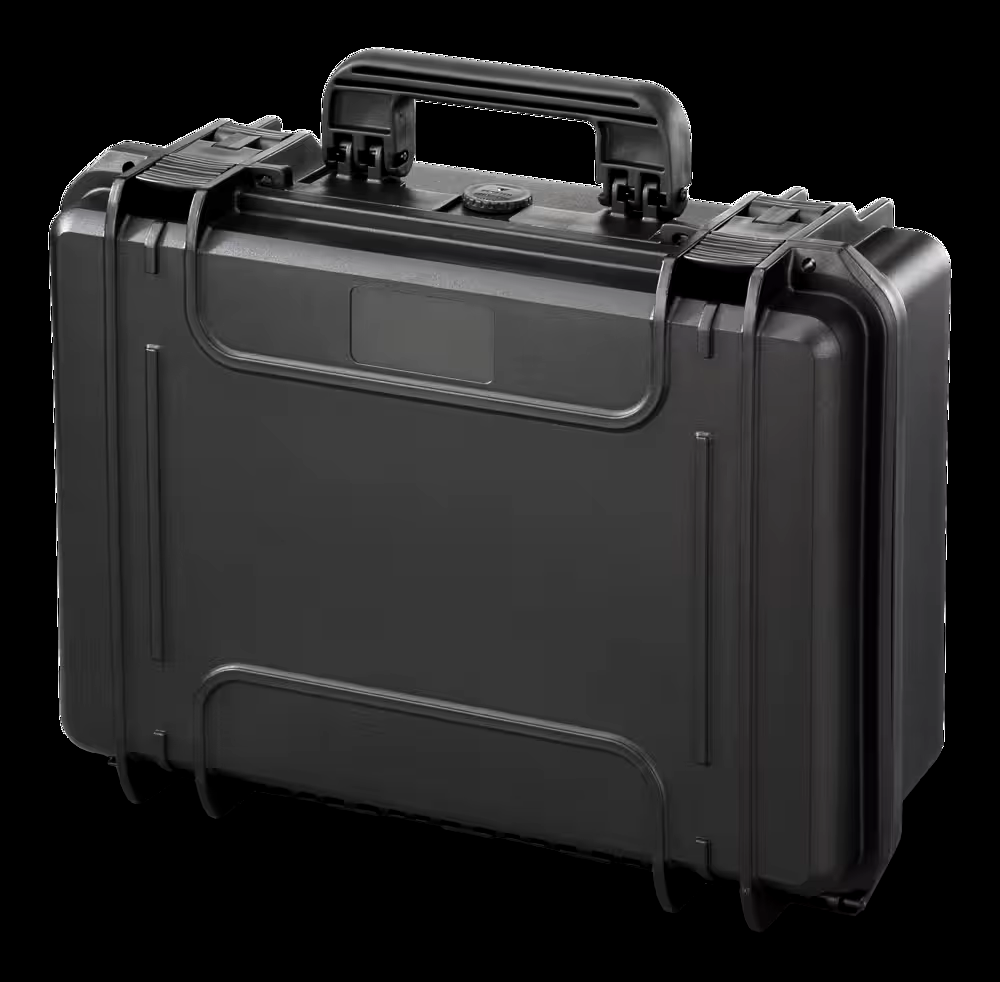 MAXIMUM Portable IP67 Waterproof Case/ Tool Box with Foam Layers, Black, Medium, 18-in