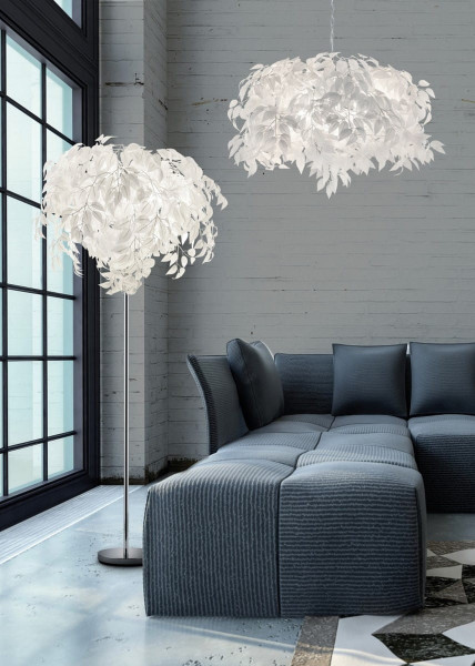 Żyrandol LEAVY srebrno-biały 4xE14x28W wym:150x70x70cm IP20 RL