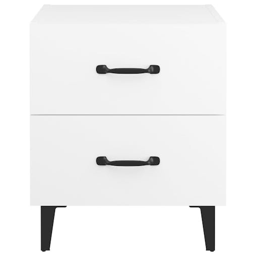 NNEVL Bedside Cabinets 2pcs White 40x35x47.5 cm