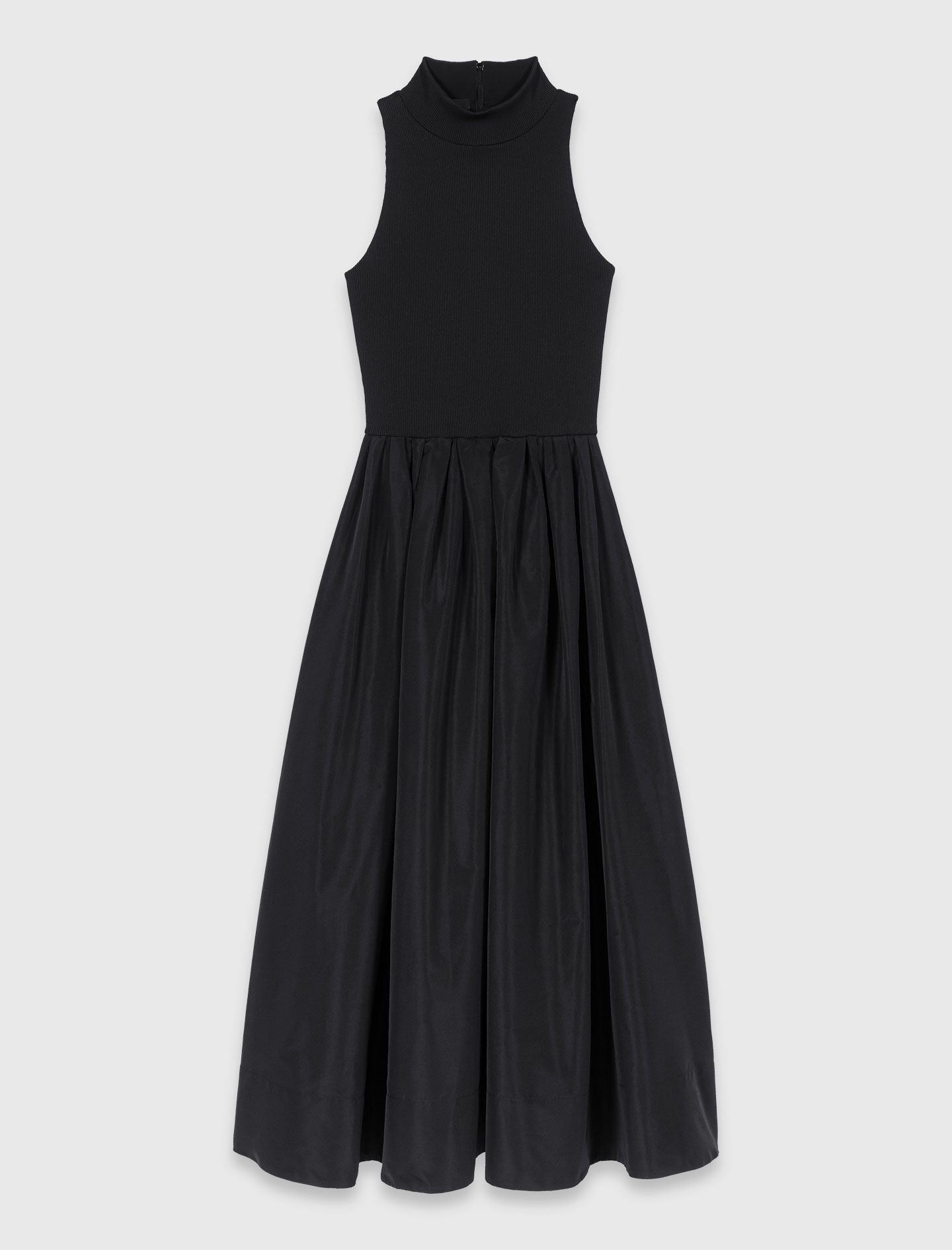 Robe bi-matière en taffetas