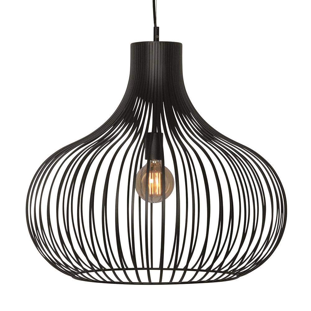 Freelight hanglamp Aglio - 1 lichts - 60 x 200  cm - zwart