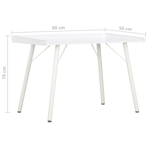 NNEVL Desk White 90x50x79 cm