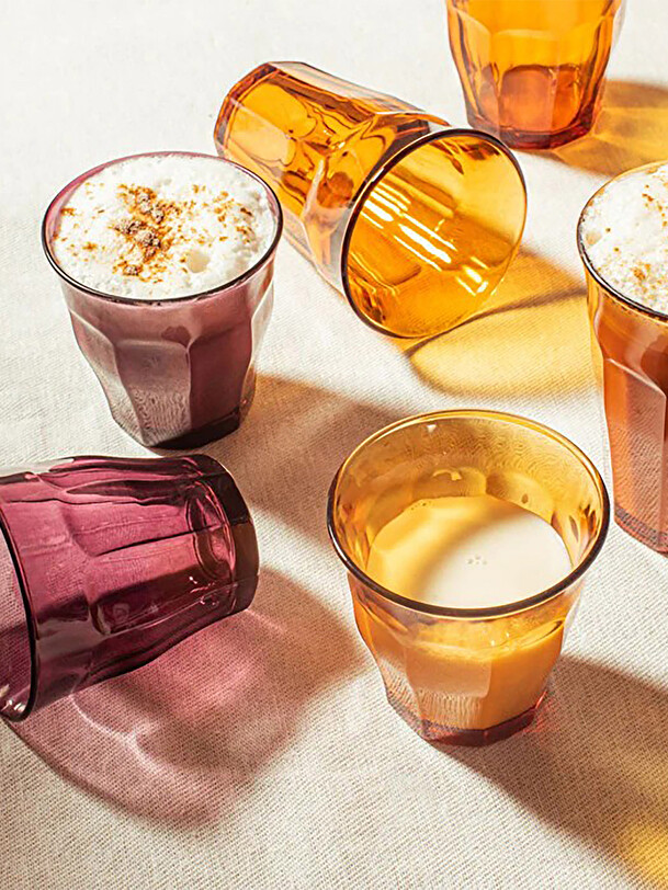 Lot de 6 verres picardie 25cl vermeil - duralex jaune