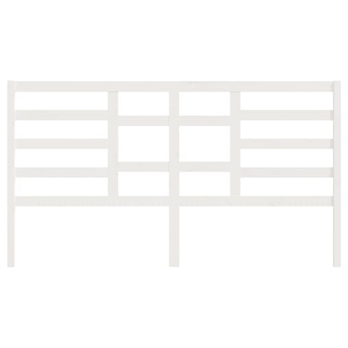 NNEVL Bed Headboard White 186x4x104 cm Solid Wood Pine