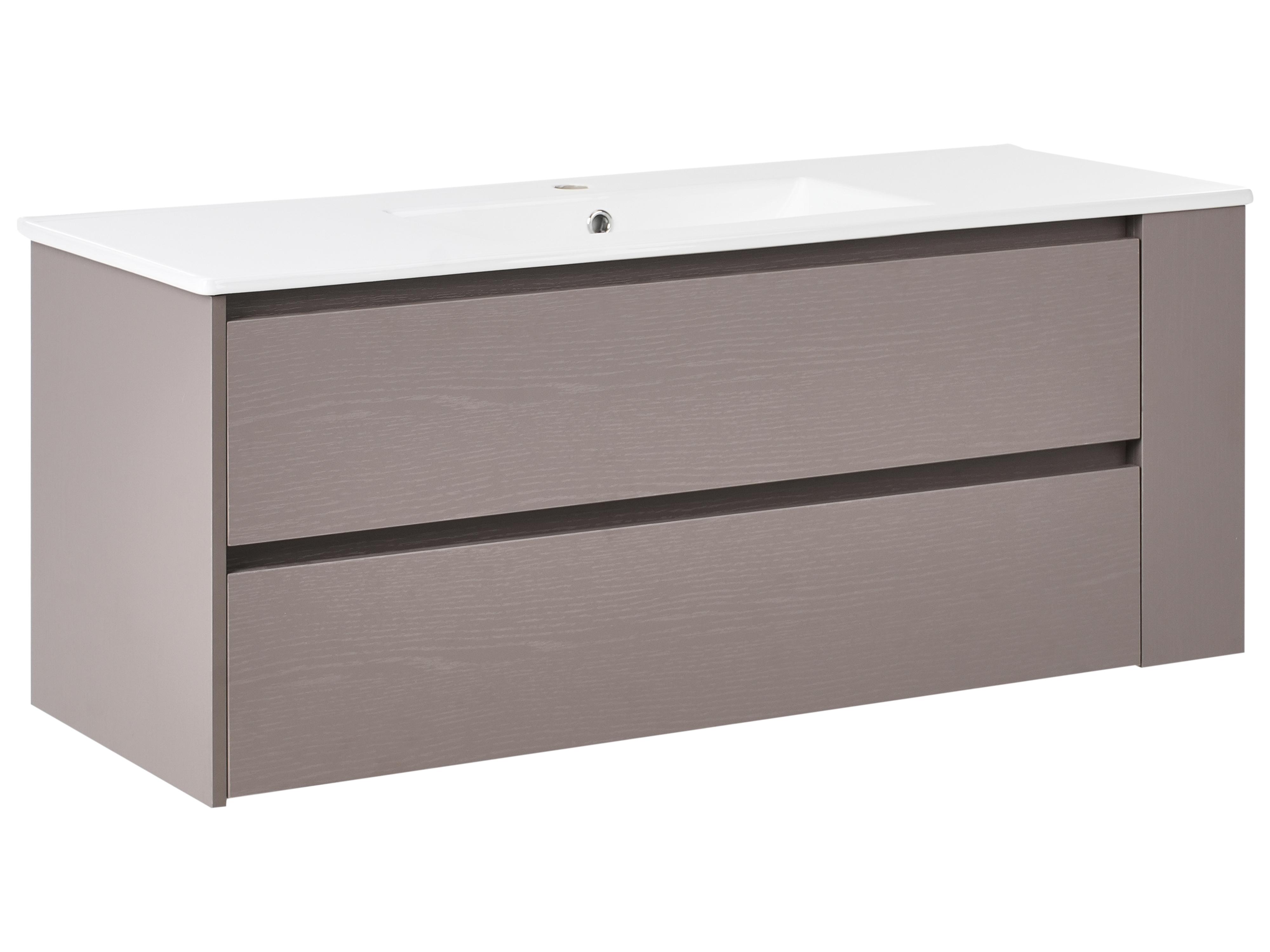 Wall Mounted Vanity Unit with Basin MANCORA Taupe