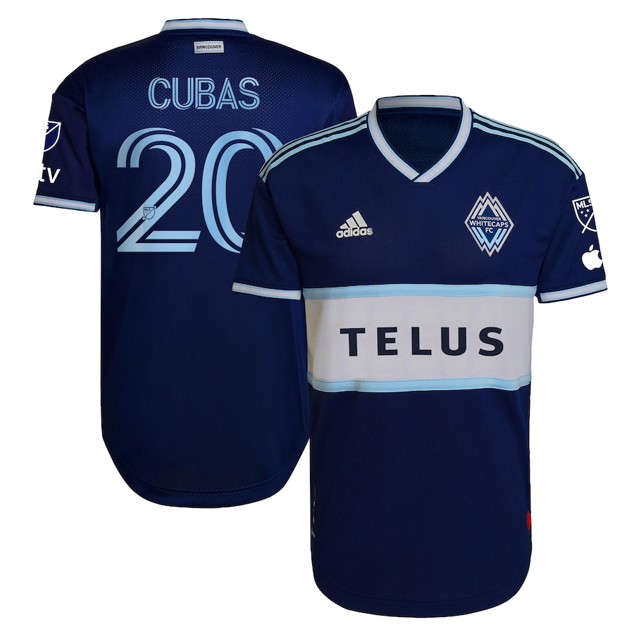 Andrés Cubas Vancouver Whitecaps FC adidas 2023 The Hoop x This City Authentic Player Jersey - Blue