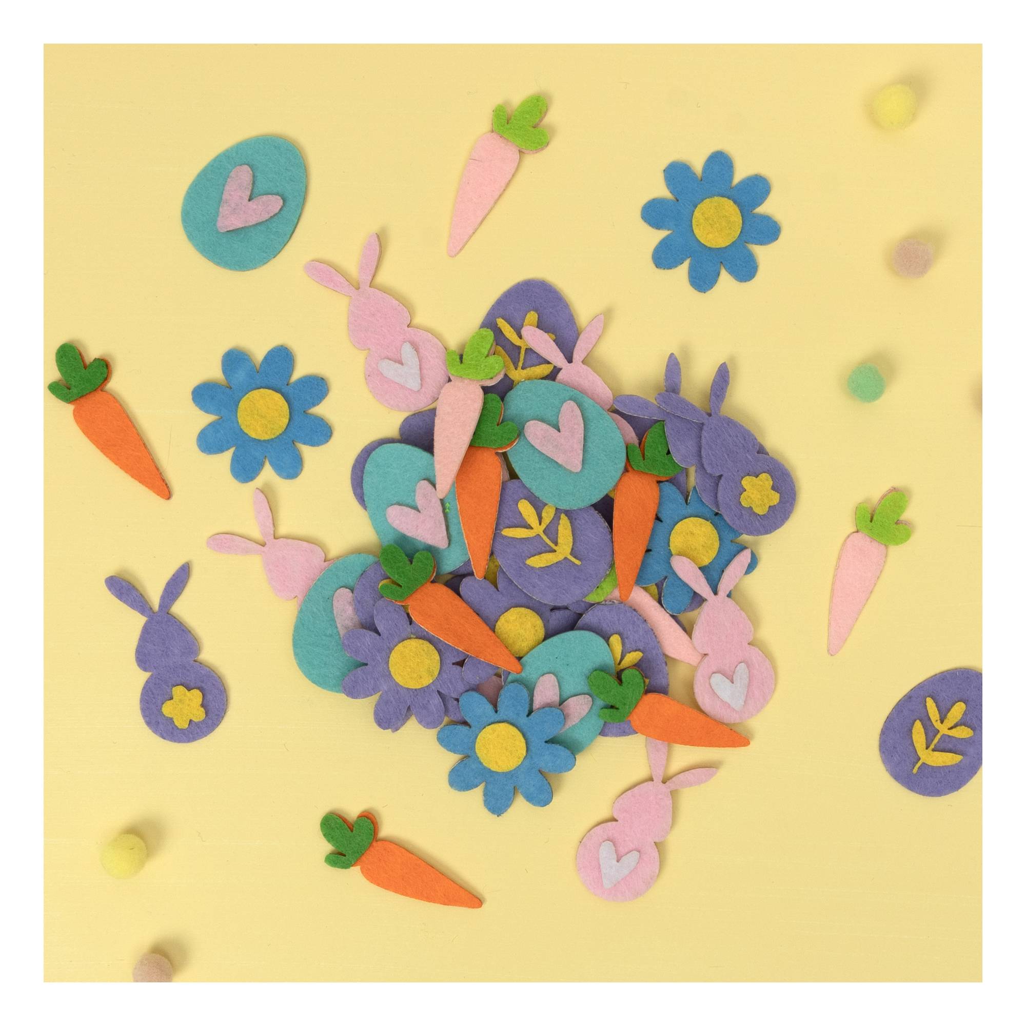 Easter Felt Stickers 48 Pack